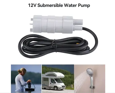 12V Water Pump Submersible Caravan Camper Motorhome High Flow  Pump 12 Volt • £9.99