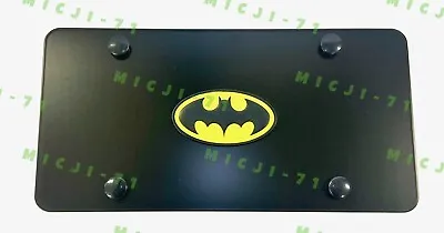 Batman Front Heavy Duty Vanity Black Stainless Metal License Plate Frame • $24.99