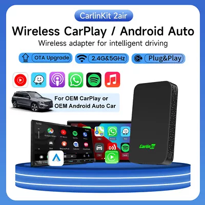 CarlinKit 5.0 Wireless Adapter Apple CarPlay Android Auto Multimedia Video Play • $48.99
