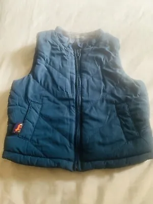 Baby Gilet Blue Size 9-12 Months • £2.49