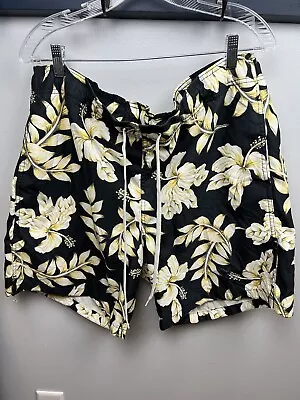 Merona Hawaiian Floral Style Swim Trunks Board Shorts Mens Size Large  • $18.87