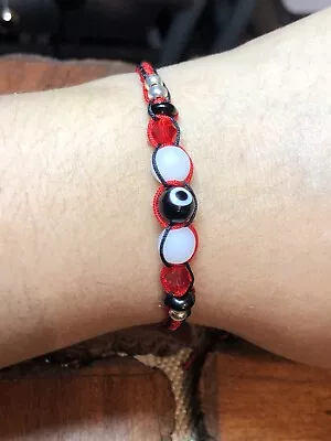 Pulsera Roja Proteccion Del Mal De Ojo Buena Suerte Ajustable  Ojo Turco • $10.99