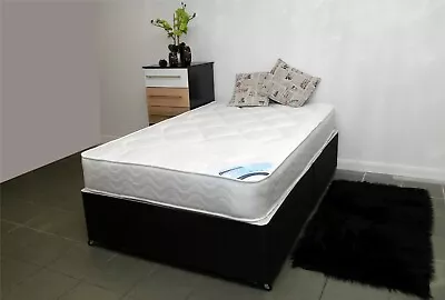 Small Double Or Standard Double Divan Bed In Black With Mattress Of Your Choice • £239