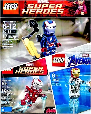 (Lot: 3 Polybags) LEGO Iron Patriot Silver Centurion 30168 30452 5002946 Dum-E • $275