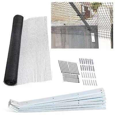 Cat Proofing Net Garden Fencing Security 31 Steel Brackets 65m Mesh Screws Kit • £219.99