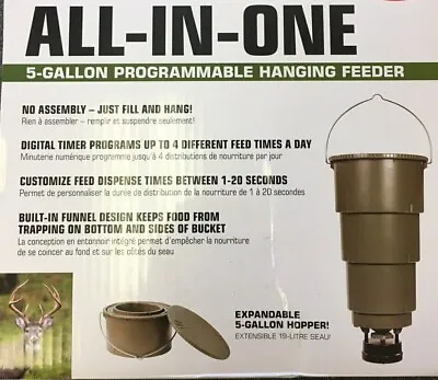 Moultrie 5-Gallon All-In-One Hanging Deer Feeder With Adjustable TimerMFG-13074 • $79.99