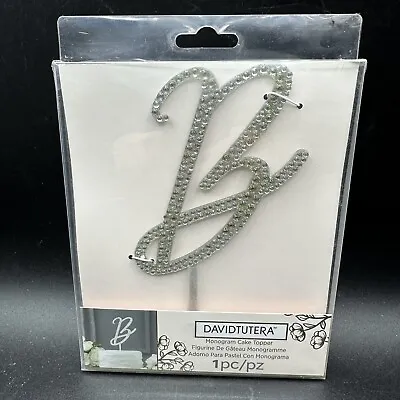 Crystal Rhinestone Silver Letter B Monogram Wedding Anniversary Cake Topper 4.5  • $6.99