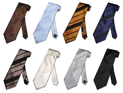 Vesuvio Napoli NeckTie Solid Color Woven Striped Design Neck Tie For Tux Or Suit • $7.95