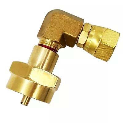 1LB One Pound Propane Mapp Gas Torch Burner Elbow Converter Adapter 3/8  Swiv... • $26.40