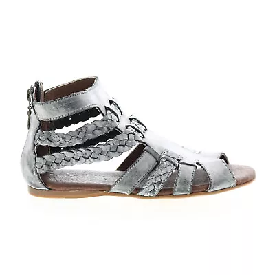 Roan By Bed Stu Willa F300003 Womens Gray Leather Zipper Strap Sandals Shoes 5 • $18.99