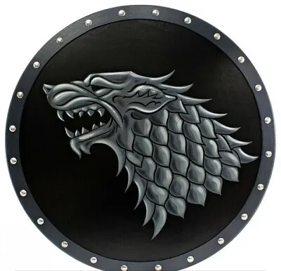 22 Game Of Thrones Ned Stark Medieval Oak Dire Wolf War Shield Wooden Shield • $120