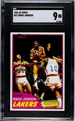 1981/82 Topps Bsk Magic Johnson Lakers Solo Rookie #21 Sgc 9 (centered-a Gem!) • $850