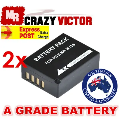 2x NP-W126-U Battery For FUJI Fujifilm X-E2 X-M1 X-A1 Finepix HS30 HS33 HS50 EXR • $22.95