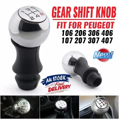 $22.46 • Buy 5 Speed Black Gear Shift Knob Lever For Peugeot 106 206 306 406 107 207 307 407