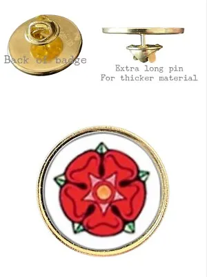 £3.99 • Buy Lancashire Red Rose 26mm Metal Lapel Domed Pin Badge