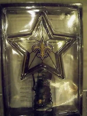$44.99 • Buy NFL New Orleans Saints Art Glass Tree Topper