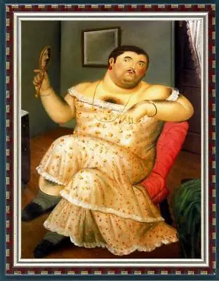 $199 • Buy Hand Painted Oil Painting Reproduction Of Fernando Botero Man On Canvas 24 X36 