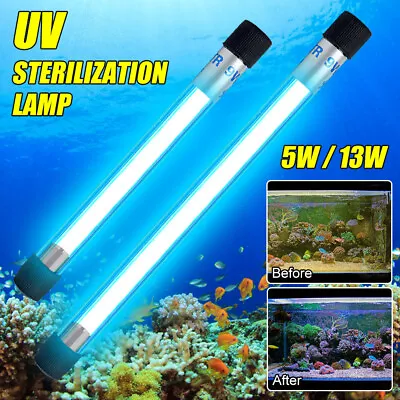 5-13W Aquarium Fish Tank Pond UV Steriliser Light Water Clean Lamp Submersible • £13.99