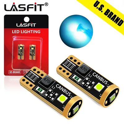 LASFIT T10 194 168 2825 W5W LED License Plate Lights Bulb White Red Amber Blue • $10.99