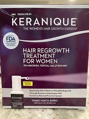 Keranique Hair Regrowth Treatment 2% Minoxidil 3-pack -Exp. 01/2024 • $12.50