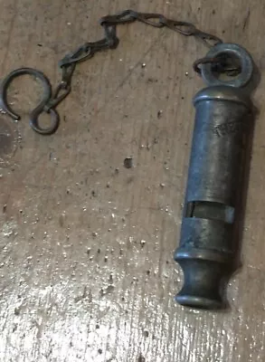 £43 • Buy Vintage 1909-1940 The Metropolitan Whistle J Hudson & Co. 244 Barr St W/ Chain