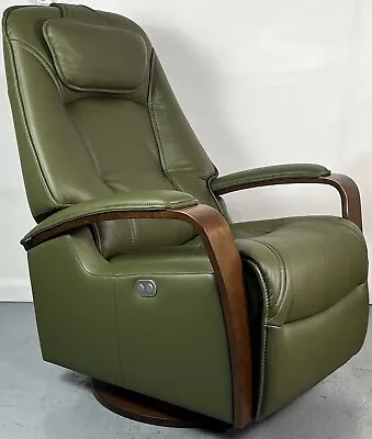 *NEW* Fjords Olive  Helsinki  Powered Recliner / Glider Small Stressless Style • $1595