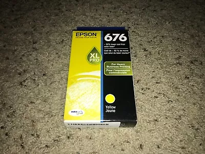 Genuine OEM Epson 676 XL Pro Yellow Ink Cartridge *NEW/SEALED!* • $14.99