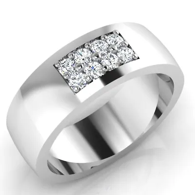 $2368.50 • Buy Natural Diamond 0.28 Ct Men's Band 950 Platinum Mens Ring Size 8 9 10 11 12 13