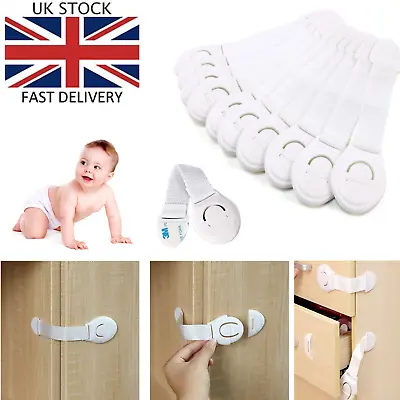 £3.99 • Buy 5x  Safety Baby Kid Child Lock Proof Cabinet Cupboard Drawer Fridge Pet Door UK