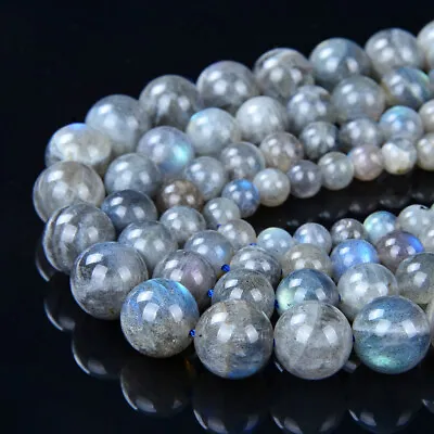 Labradorite Blue Flash Grd AA 4mm 5mm 6mm 7mm 8mm 9mm 10mm 11mm 12mm Round(A289) • $5.99