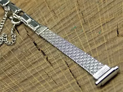 NOS Vintage Unused Watch Band Stainless Stl Butterfly Clasp 8mm-11mm Voguestrap • $25