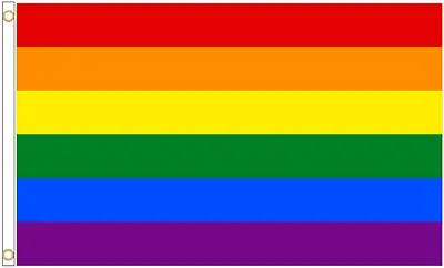 Rainbow LGBTQ+ Gay Pride Polyester Flag - Choice Of Sizes • £6