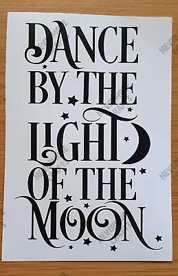 Dance By The Light Of The Moon Witch   Wine Bottle Vinyl Decal Sticker Pagan  • £1.80