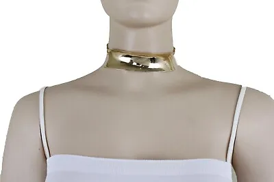 $12.99 • Buy Women Fancy Gold Metal Plate Fashion Jewelry Choker Short Necklace Bling Style