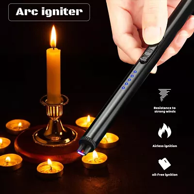 Electric Lighter Arc USB Rechargeable Candle BBQ Electronic Windproof Kitchen • $7.99