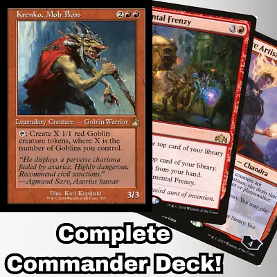 Krenko Mob Boss Commander Deck EDH 100 Magic Cards Custom Deck MTG Goblins • $59.39