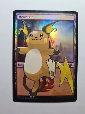 Mountain Foil Pikachu V2 Pokemon Magic Altered Art Hand Paint By Demian Solis • $75