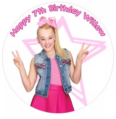 1 X JoJo Siwa 19cm Round Edible Cake Image Topper ICING SHEET • $17