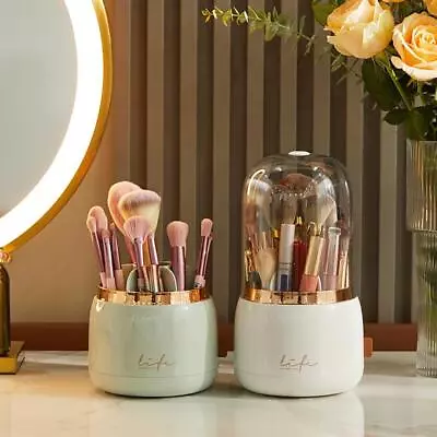 360° Rotating Makeup Brushes Holder Portable Desktop Box Organizer Makeup Z6I4 • $23.62