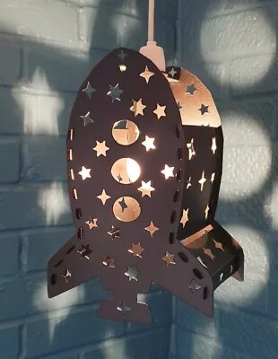 Lampshade Light Shade GIRL BOY Star Stars  Rocket. Black • £8.99