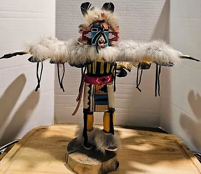 Hopi Kachina Doll Eagle Feather Dancer Signed F Tahana 11” Native American Doll • $39.60