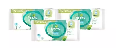 Pampers Baby Wipes Harmonie Aqua Wet Wipes Pure Skin Protection - Pack 3 • £6.15