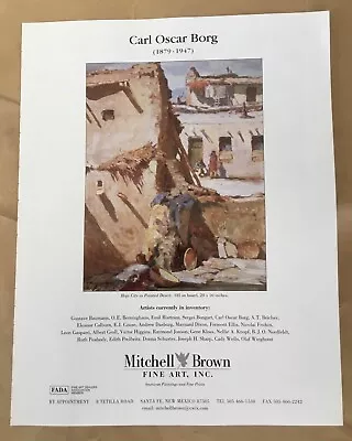 Carl Oscar Borg At Brown Gallery Exhibition Ad 1999 Vintage Art Magazine Print • $5.50