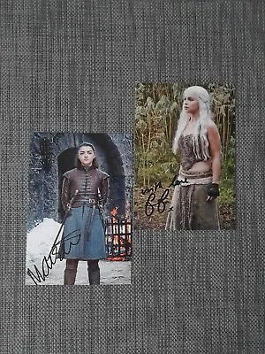 Game Of Thrones Signed Autographed Photos Set Of 2 • £4