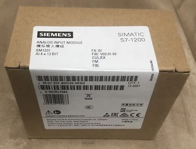 $145 • Buy FACTORY SEALED - Siemens Analog Input Module 6ES7 231-4HD32-0XB0 Simatic S7-1200