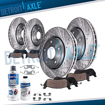 295mm Front & 300mm Rear DRILLED Rotors + Brake Pads For Mercedes-Benz E320 E350 • $209.18