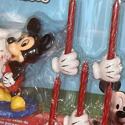 Disney's Mickey Mouse  Let's Celebrate  Cake Candle 3  With 10 Hand Candles • $9