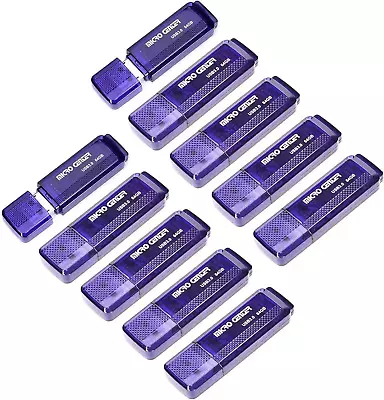 INLAND Micro Center Superspeed 10 Pack 64GB USB 3.0 Flash Drive Gum Size • $57.79