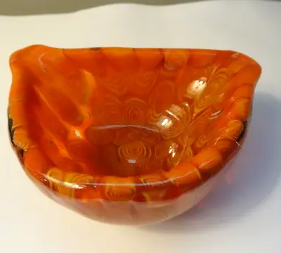 Vintage Murano Glass Lattimo Bull's Eye Murrine Small Bowl  / Ashtray Millefiori • $37.80