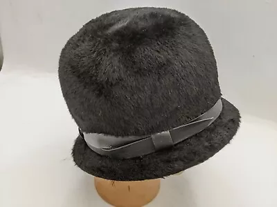 Vintage Marche' Voga Exclusive Faux Fur Bucket Derby Hat 22-1/2 ITALY • $25